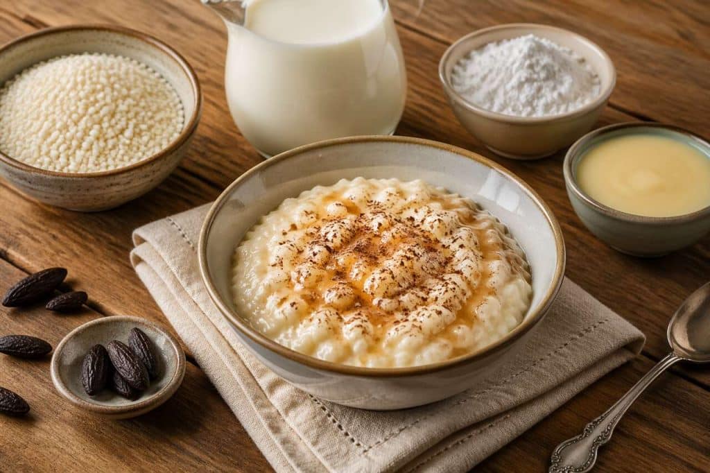 Délice de riz au lait parfumé à la fève tonka