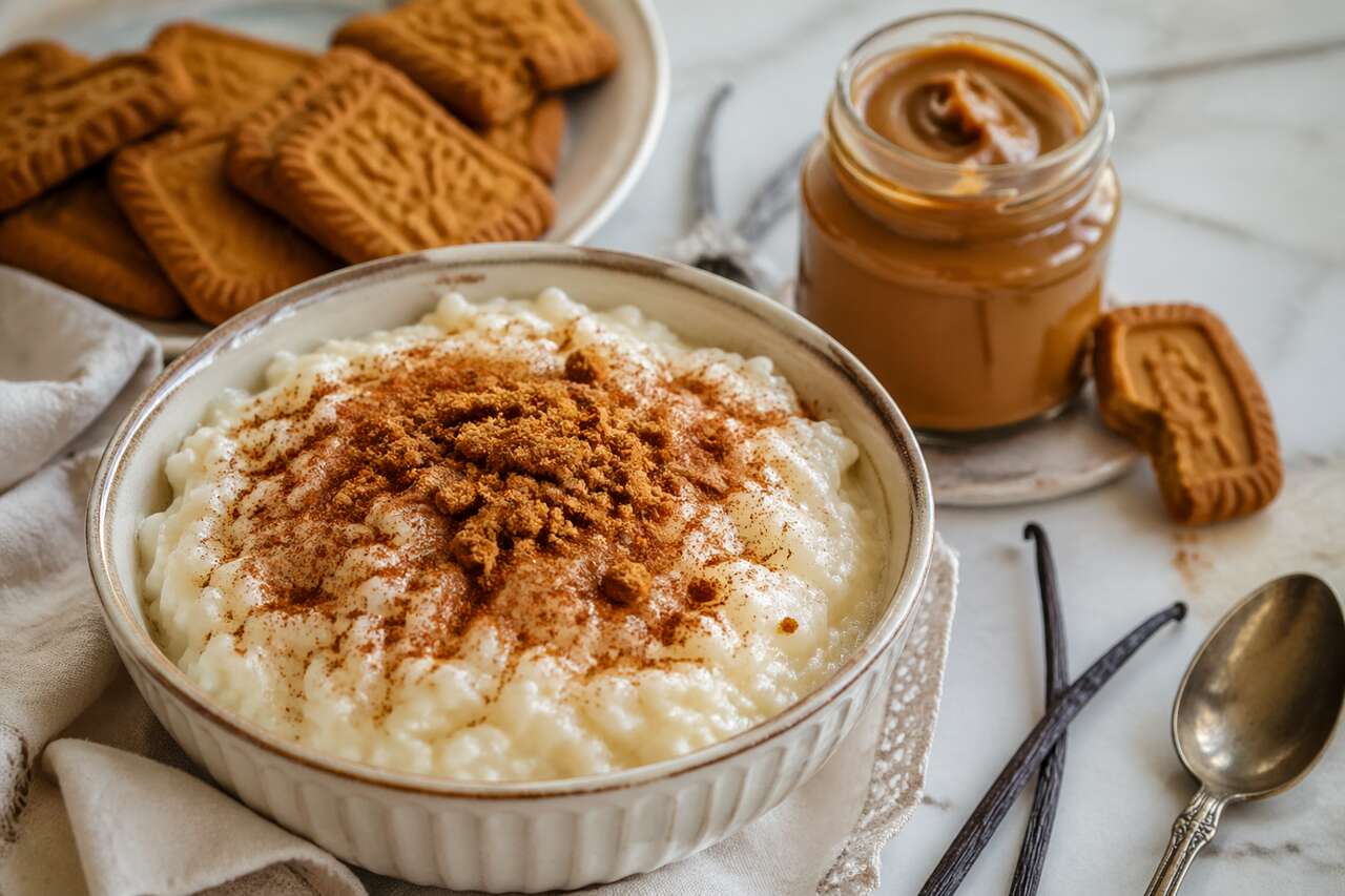 Riz au lait et speculoos : la gourmandise réconfortante
