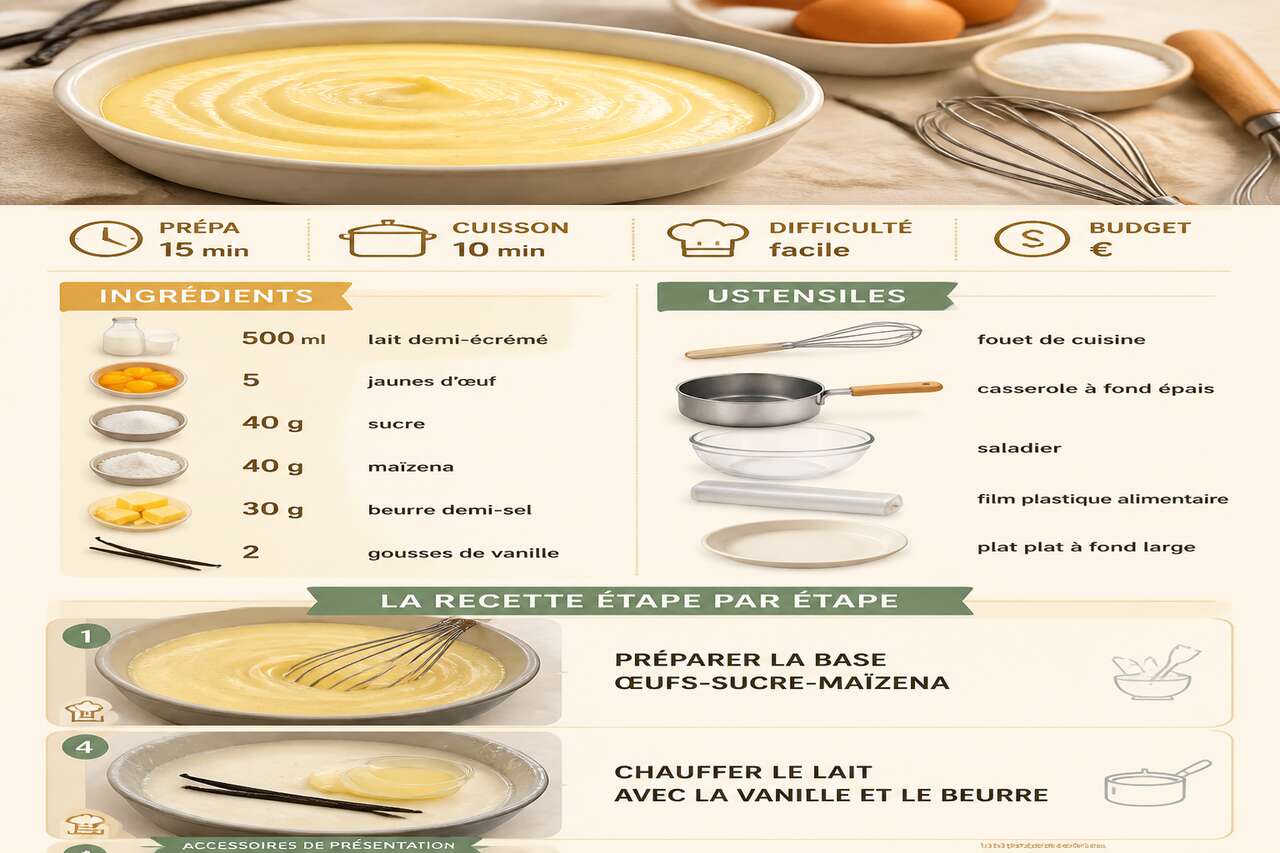Fiche recette Délice crème pâtissière : astuces et recette Fiche recette Délice crème pâtissière : astuces et recette