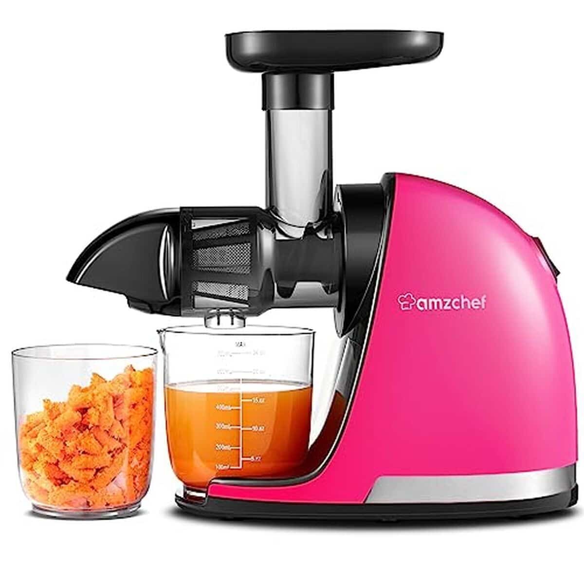 Test de l'extracteur de jus AMZCHEF - efficacité magenta